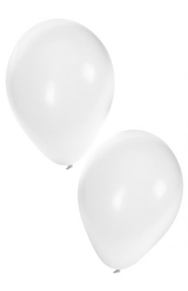 White helium balloons