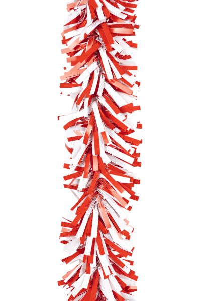 PVC garland red white mix 5m