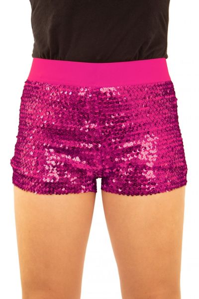 Hotpants with sequins pink