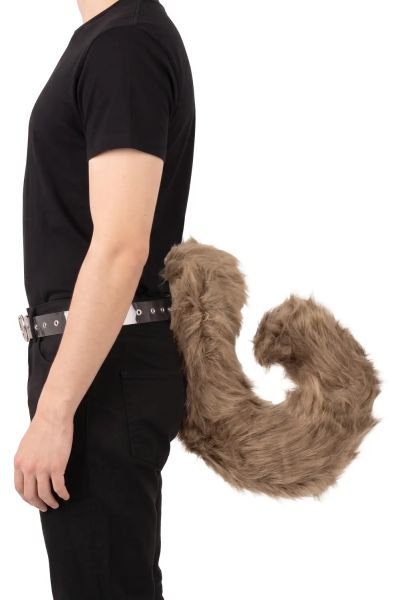 Squirrel tail on a leash