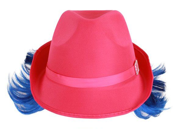 Dent hat pink with blue hair edge