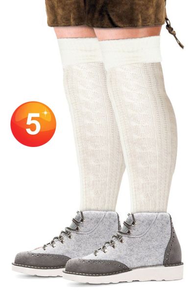 Oktoberfest Tyrolean socks long white