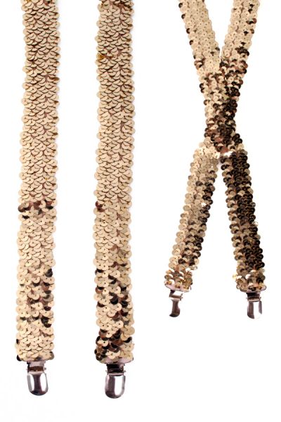 Suspender sequins gold