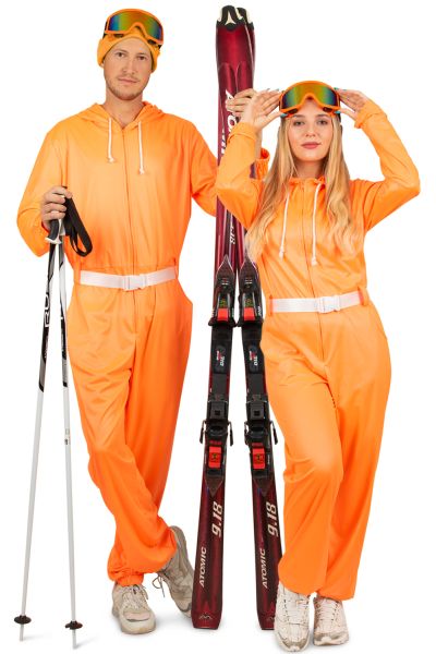 Apres ski overalls neon orange