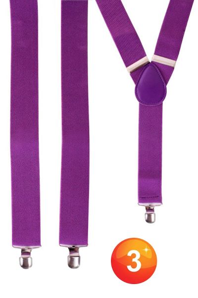 Suspenders colour purple