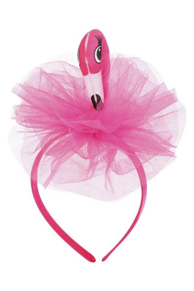 Diadem pink flamingo with tulle tropical festival