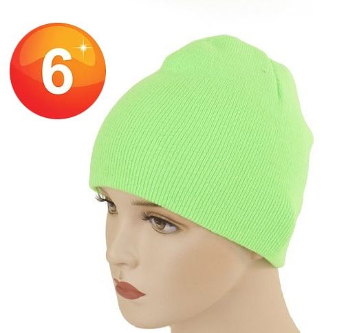 Cute neon green 80s beanie hat