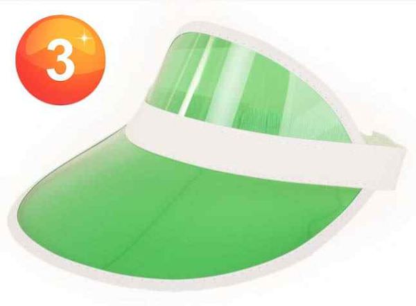Green sun visor transparent