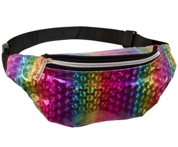 Waist bag rainbow metallic