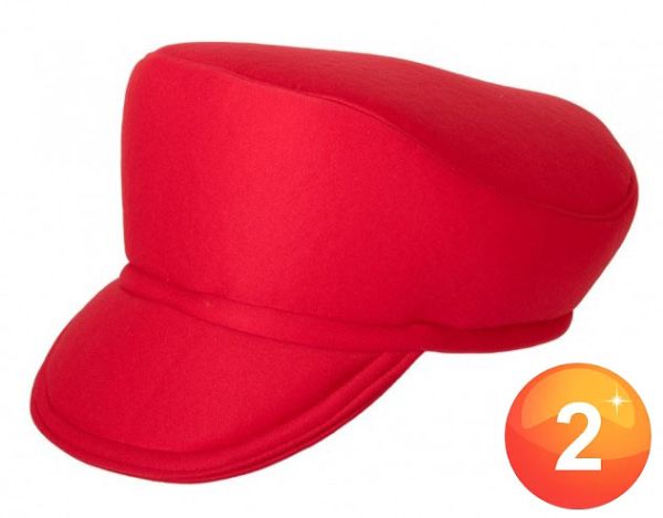 Red plumber cap