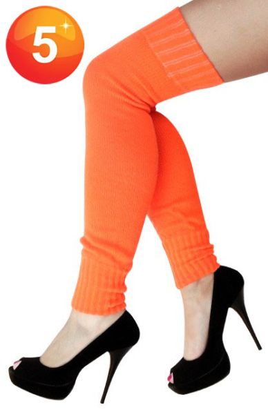 Knee over leg warmers fluor orange