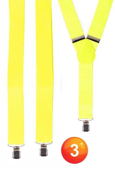Suspenders neon yellow fluorine