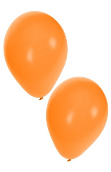 Orange helium balloons