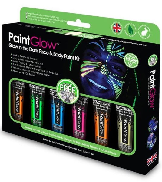 PaintGlow Box Neon Face Body paint