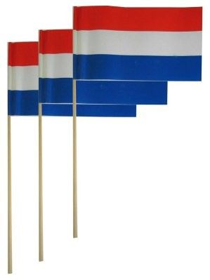 Paper flags on stick NL per 50
