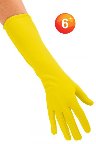 Gloves nylon long yellow