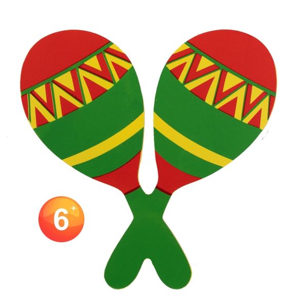 Wooden samba balls decoration