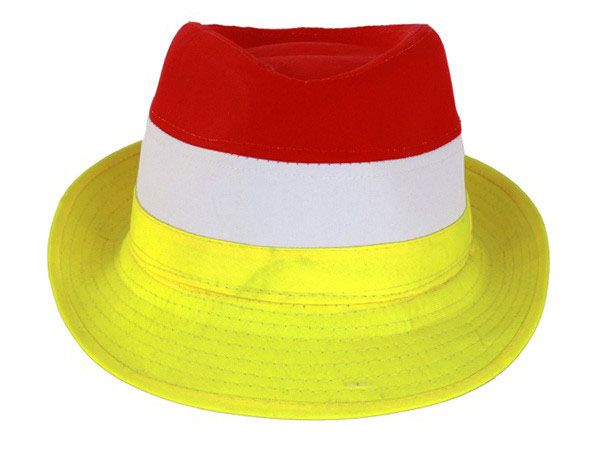 Hat red white yellow