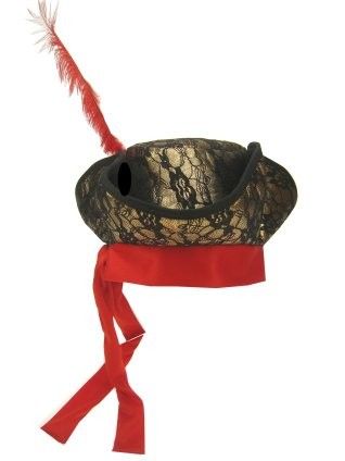 Hat pirates ladies gold with lace
