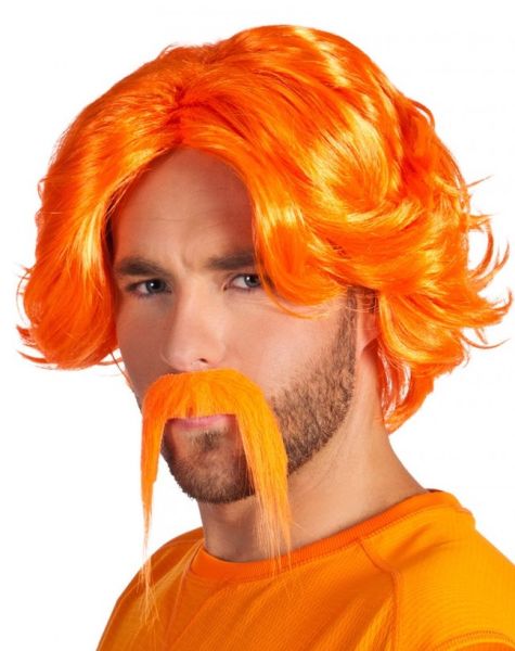 Wig Chuck with Mustache Orange