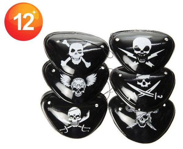 Eye patch black with skull