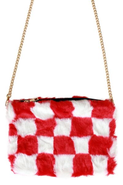 Bag red and white checked