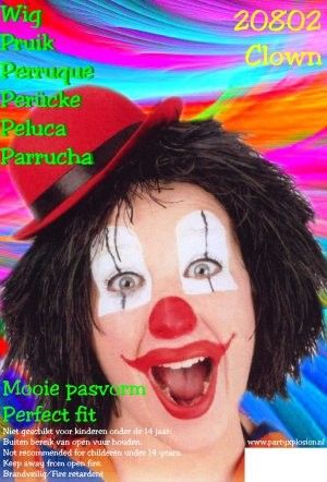 Clown wig black