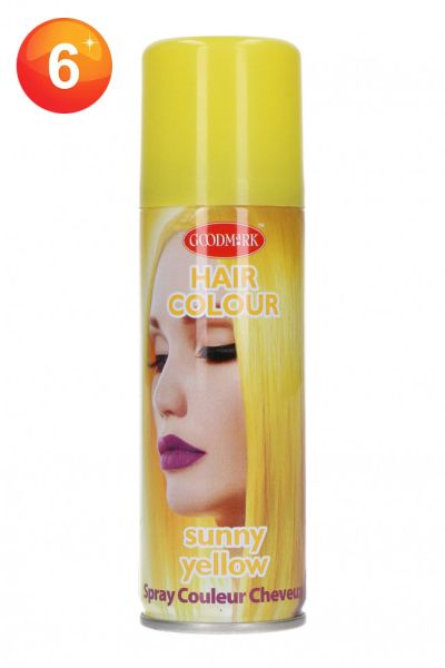 Yellow hair spray