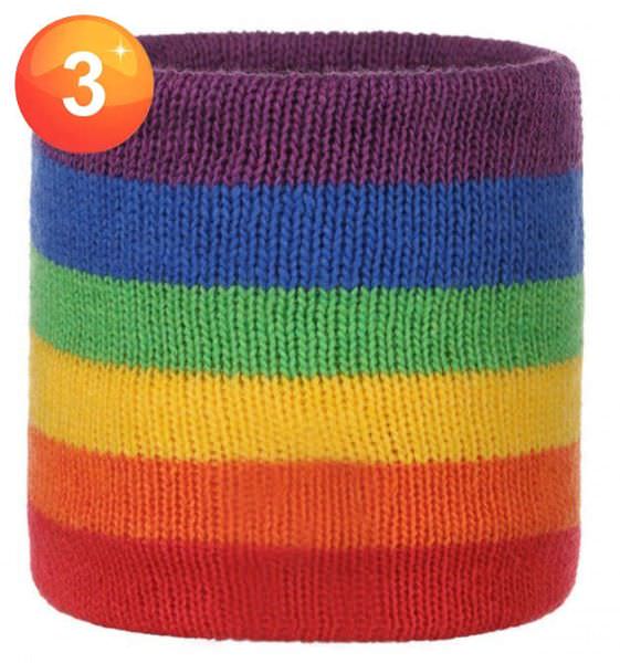Sweatbands rainbow colours