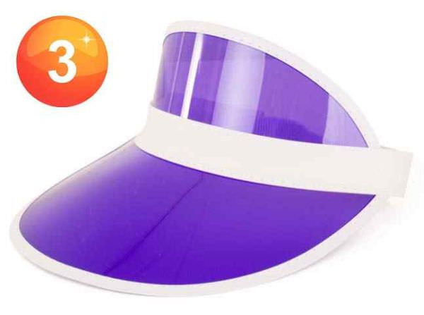Purple sun visor transparent