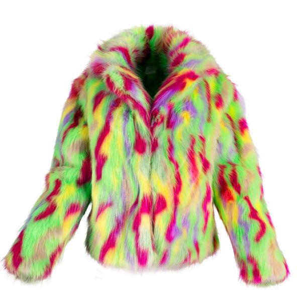 Festival Fur Coat in mixed Tropica colours