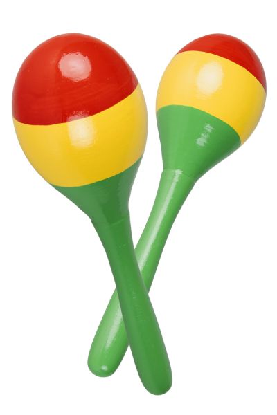 Samba balls wood red yellow green