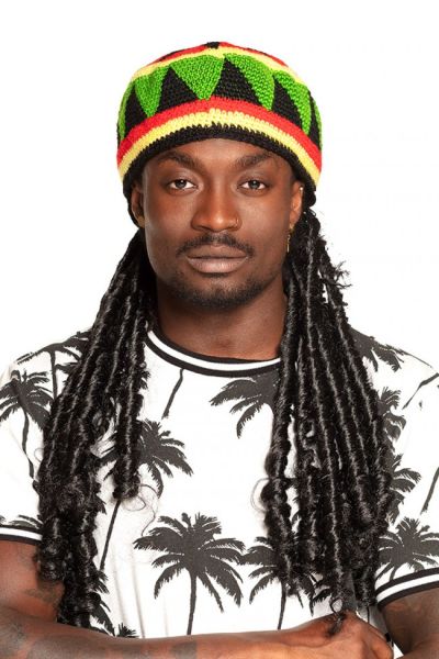 Rasta hat with dreadlocks Rasta hair