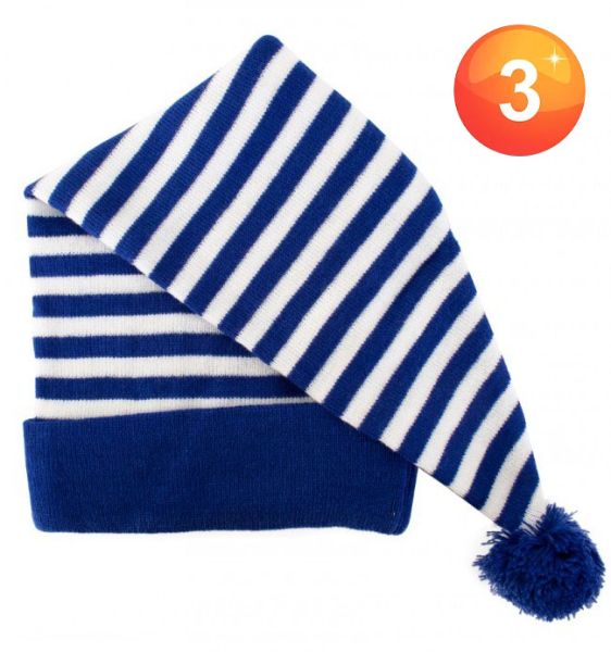 Sleeping cap blue and white striped