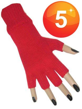Red fingerless glove